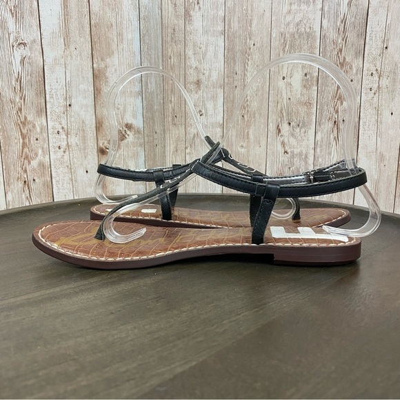 Sam Edelman Black Gigi Logo Thong‎ Sandal Size 6.5 Women - Picture 10 of 11